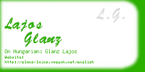 lajos glanz business card